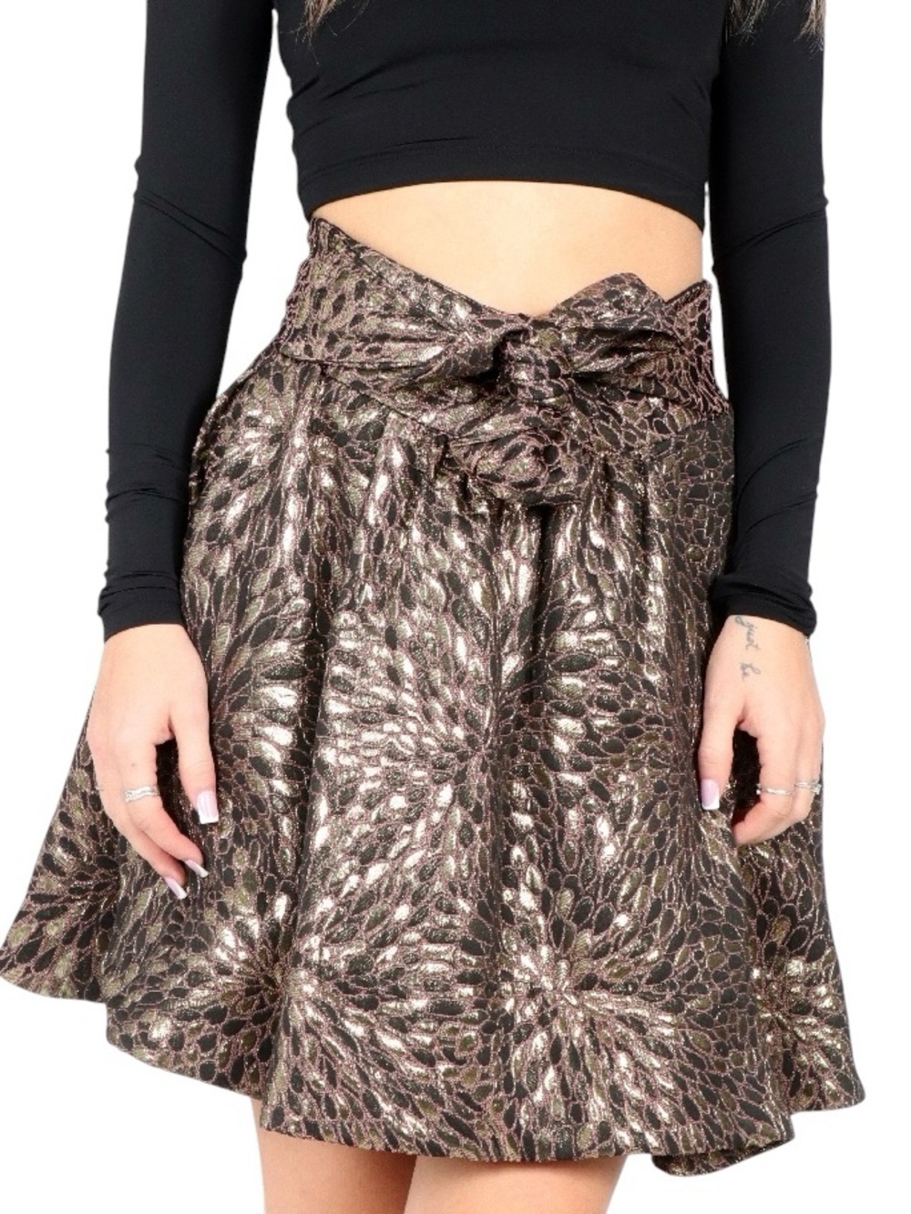 Brocade Mini Circle Skirt